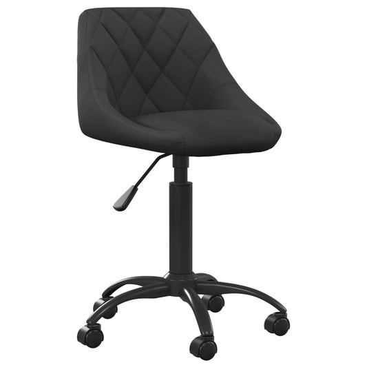 vidaXL Silla de oficina de terciopelo negro