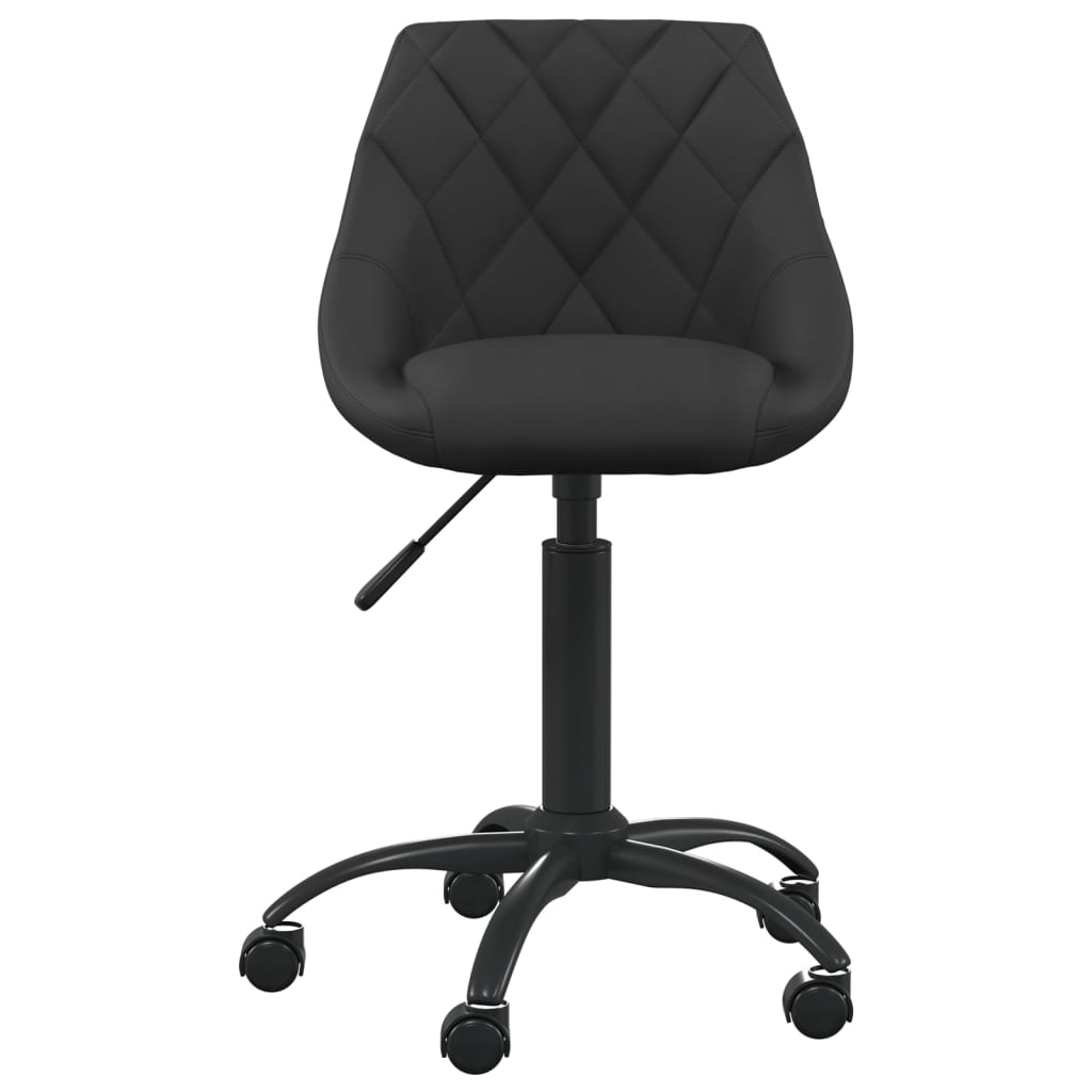 vidaXL Silla de oficina de terciopelo negro