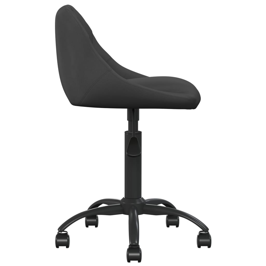 vidaXL Silla de oficina de terciopelo negro