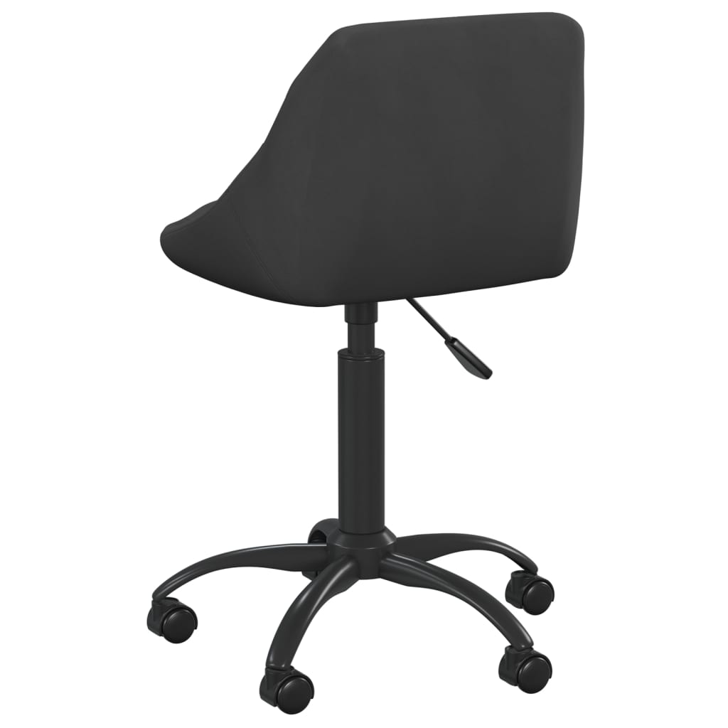 vidaXL Silla de oficina de terciopelo negro