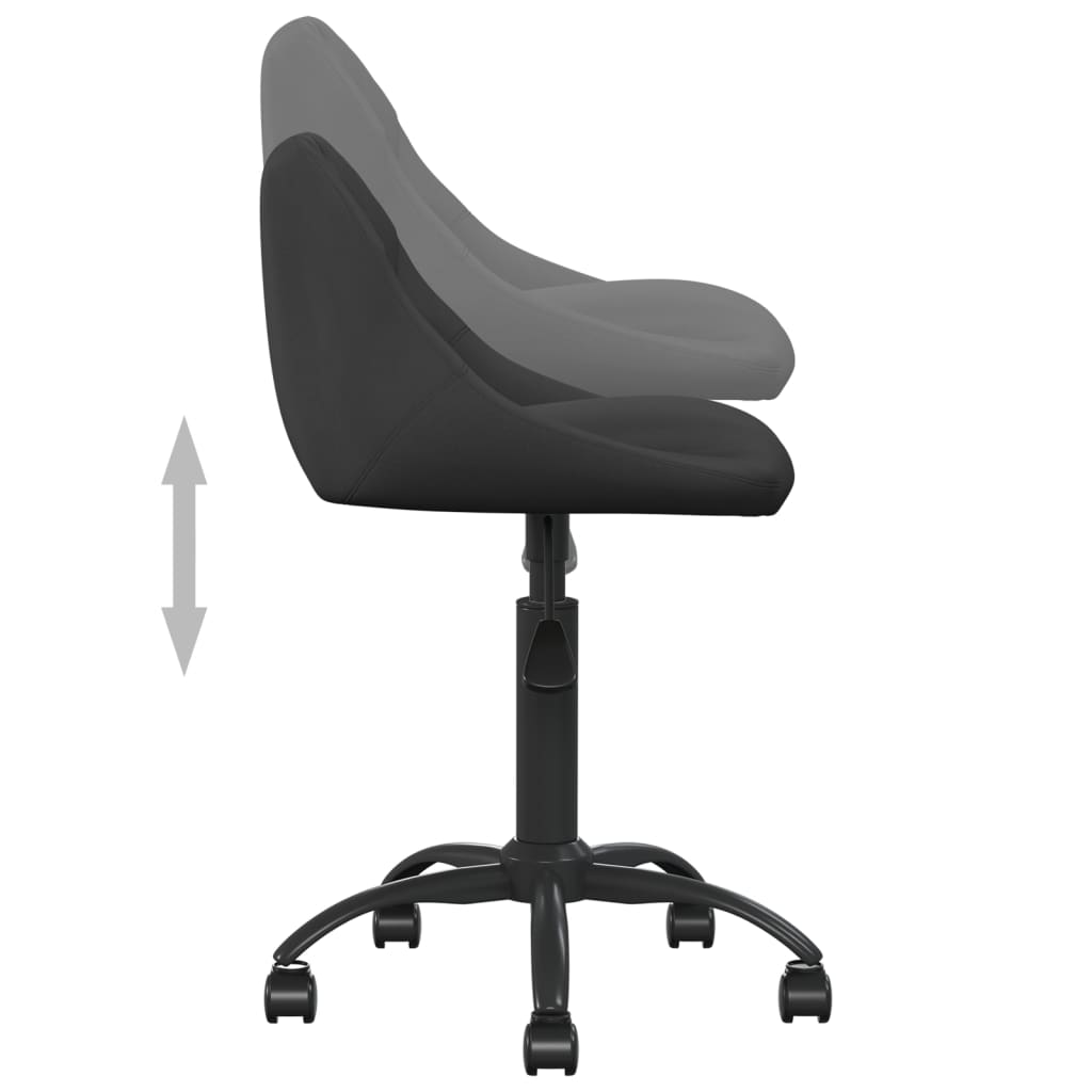 vidaXL Silla de oficina de terciopelo negro