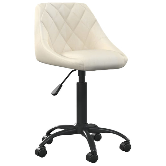 vidaXL Silla de oficina de terciopelo crema