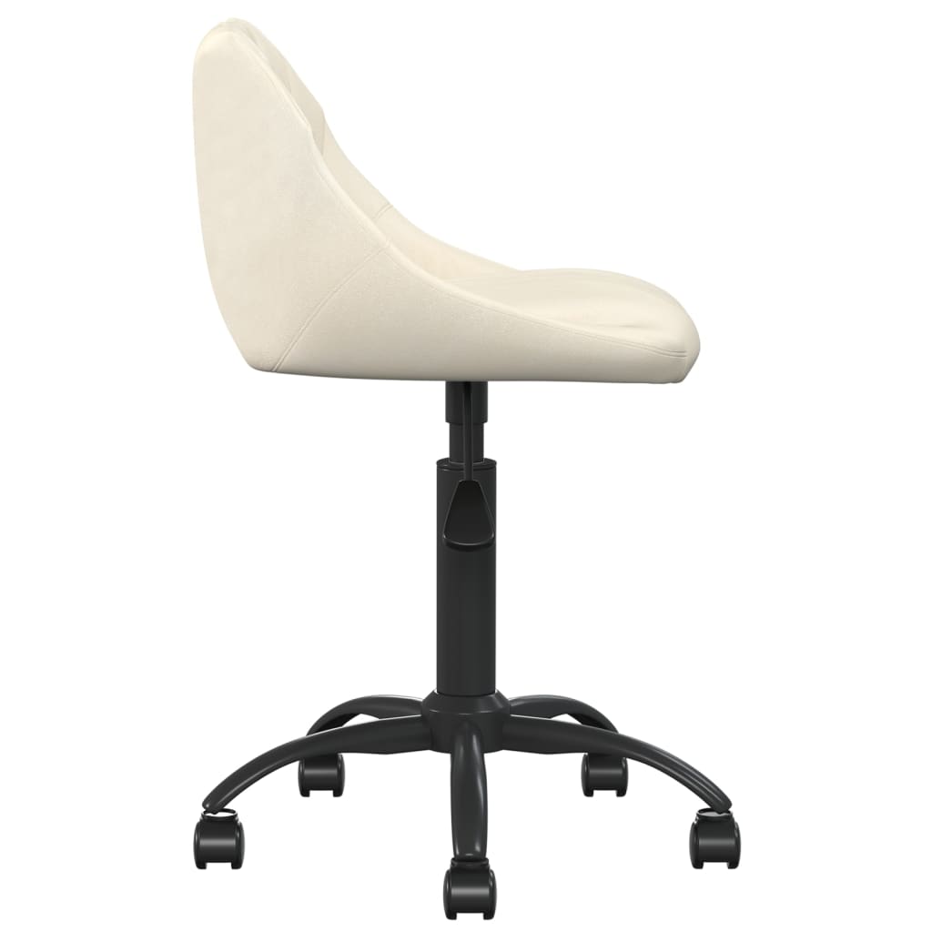 vidaXL Silla de oficina de terciopelo crema