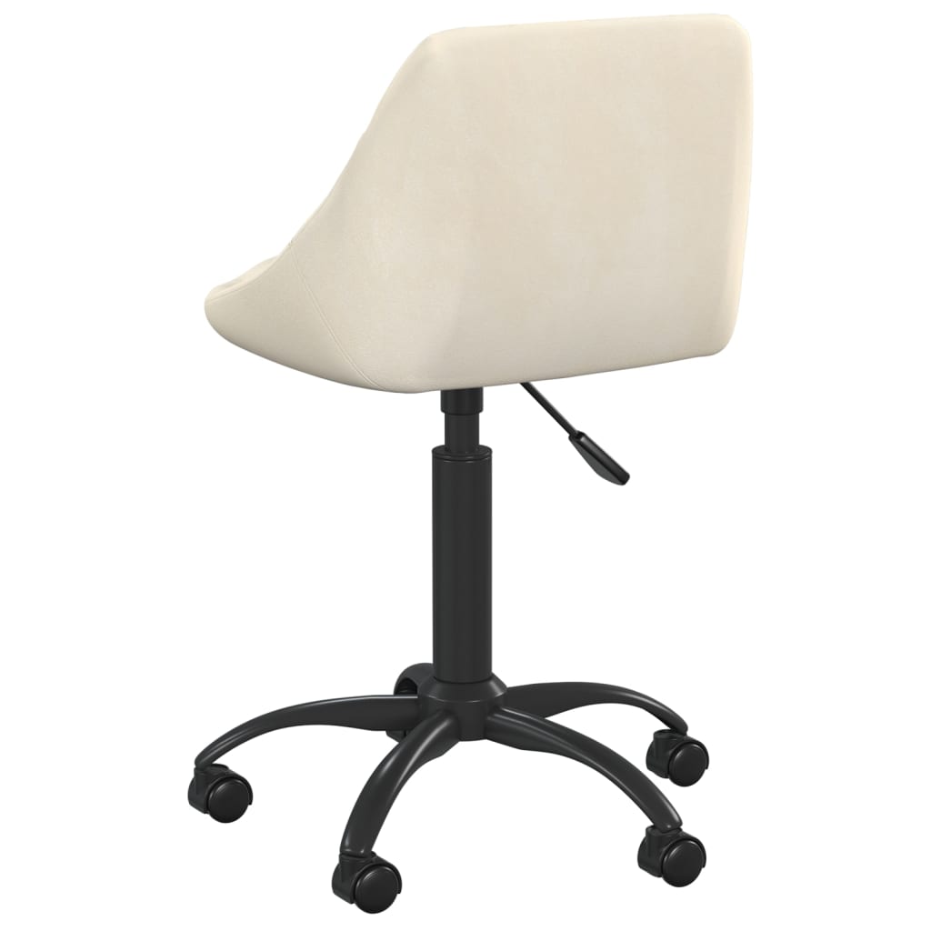 vidaXL Silla de oficina de terciopelo crema