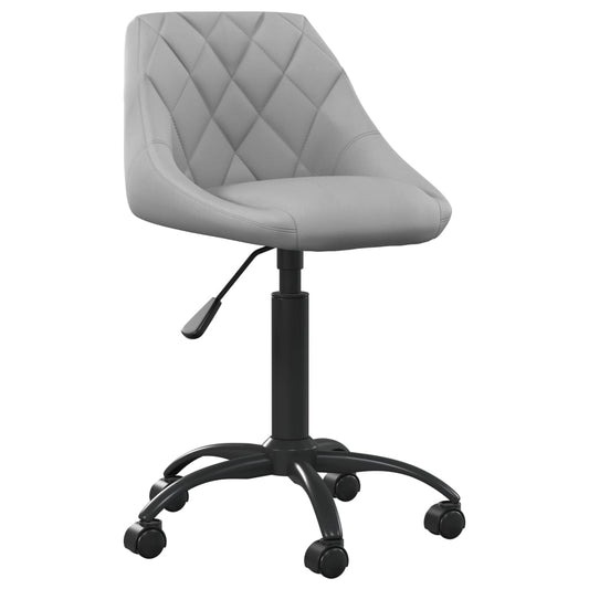 vidaXL Silla de oficina de terciopelo gris claro