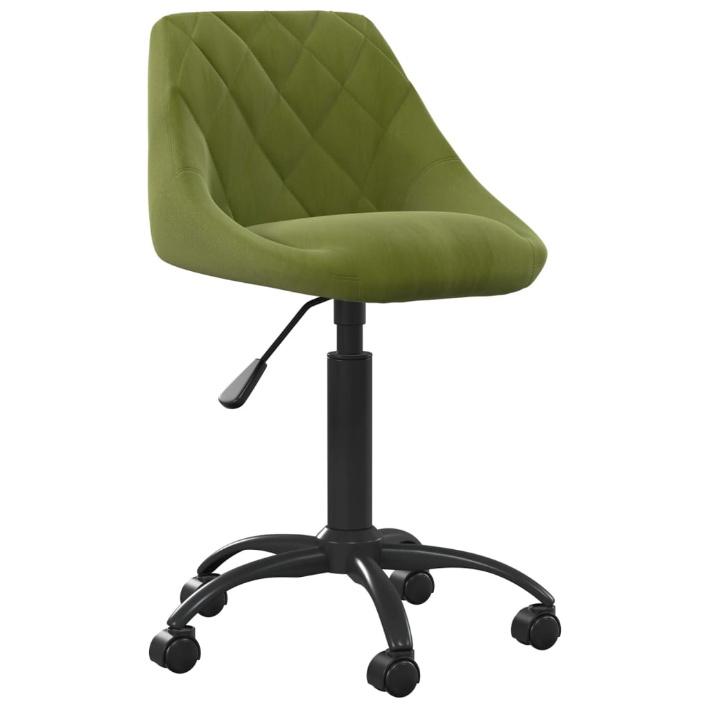 vidaXL Silla de oficina de terciopelo verde claro