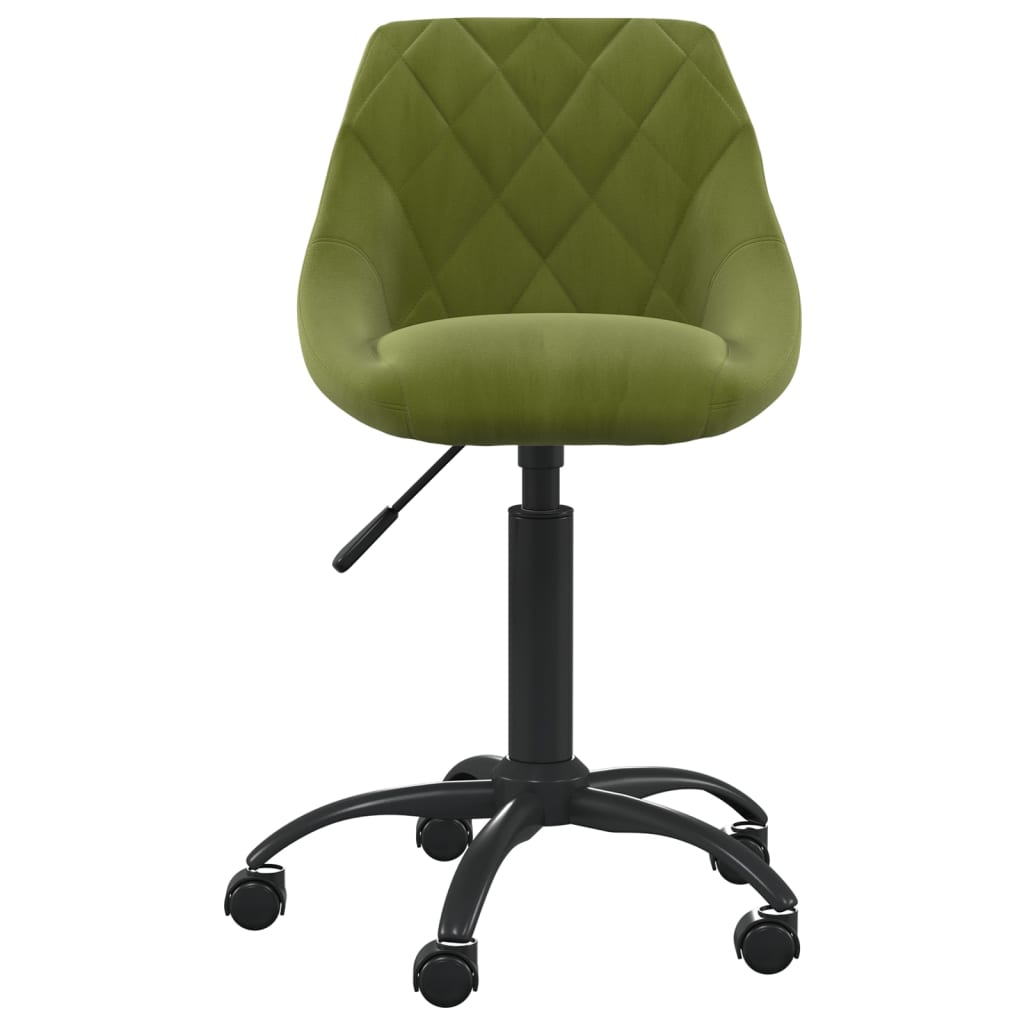 vidaXL Silla de oficina de terciopelo verde claro