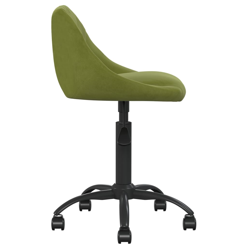 vidaXL Silla de oficina de terciopelo verde claro