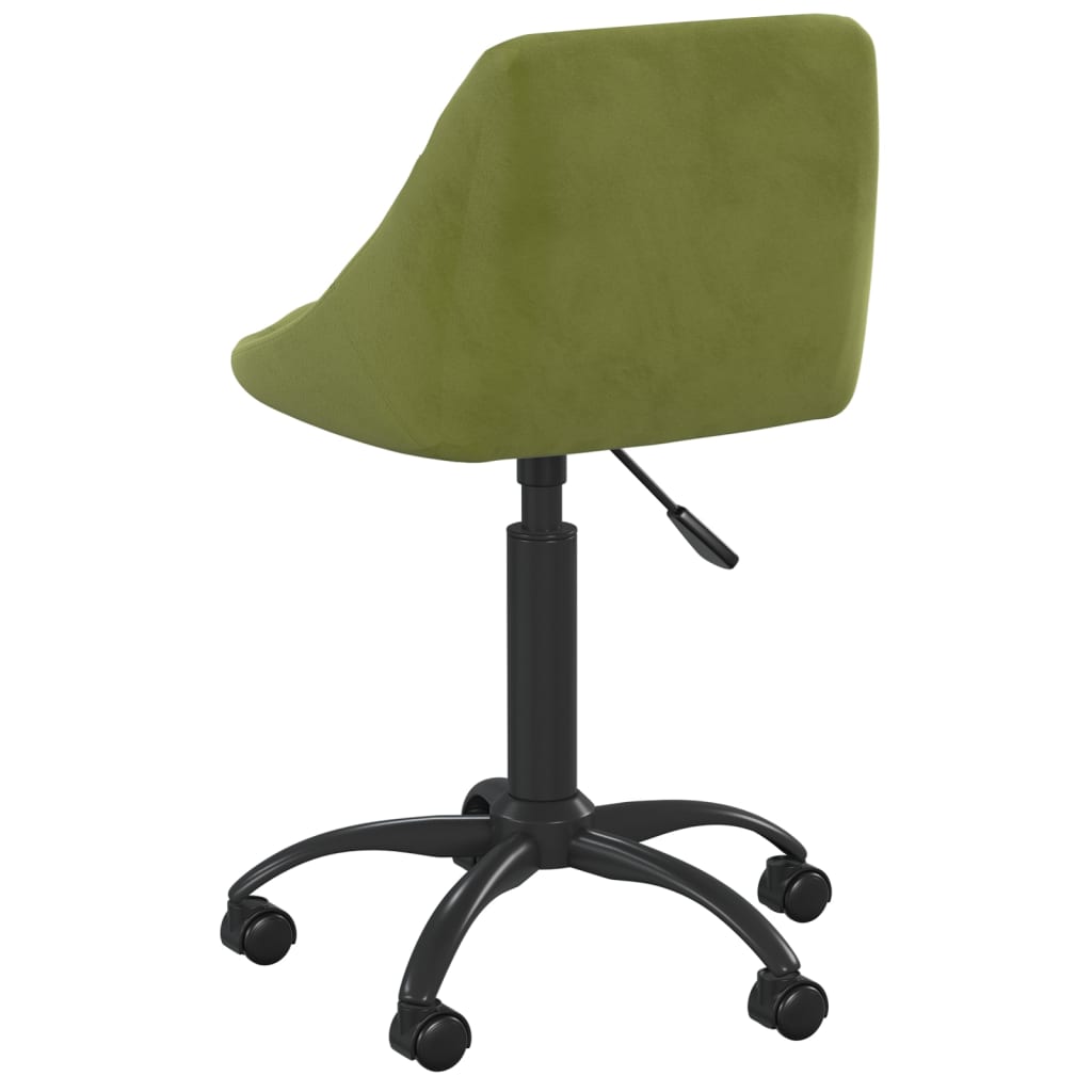 vidaXL Silla de oficina de terciopelo verde claro