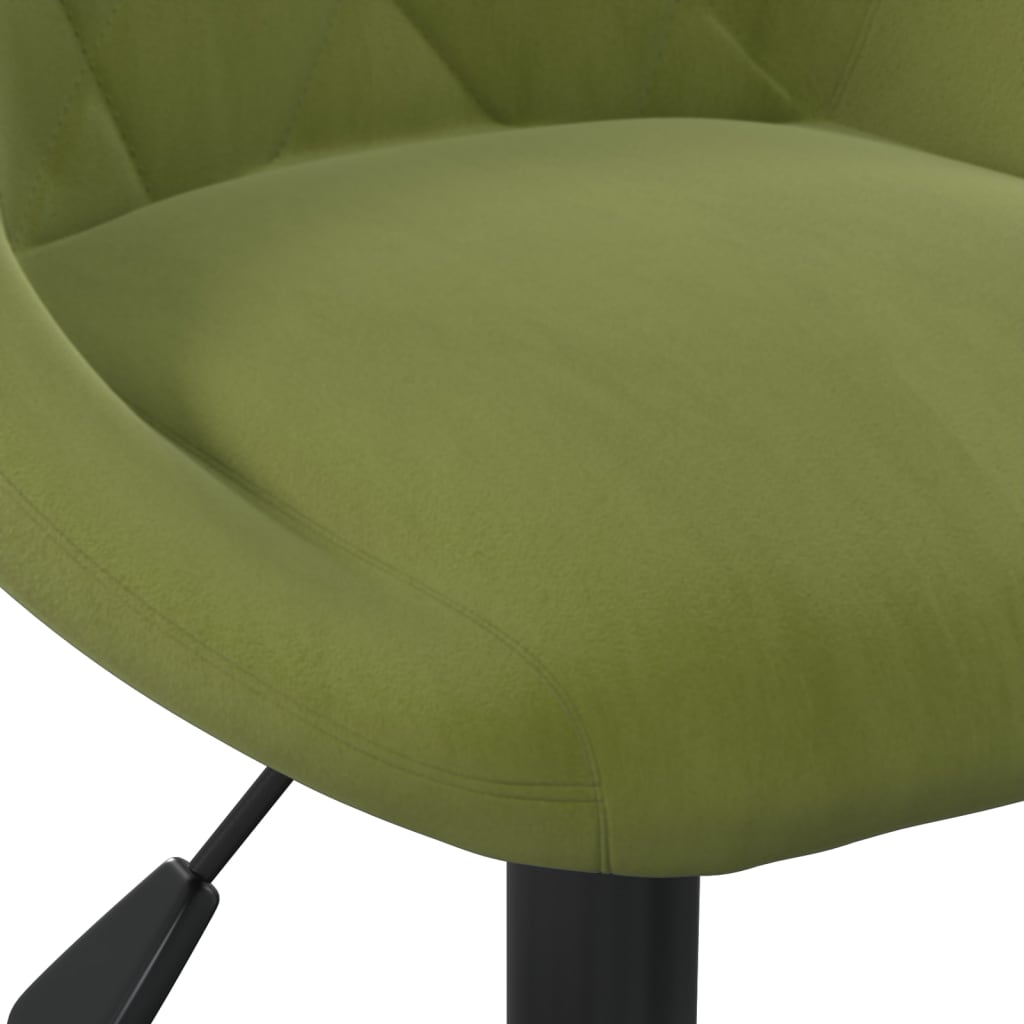 vidaXL Silla de oficina de terciopelo verde claro