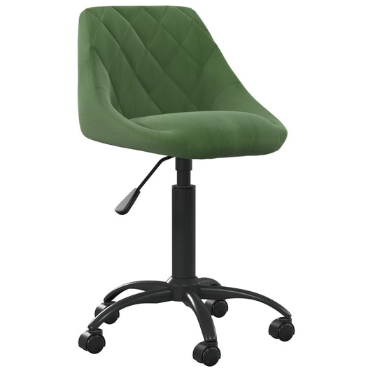 vidaXL Silla de oficina de terciopelo verde oscuro