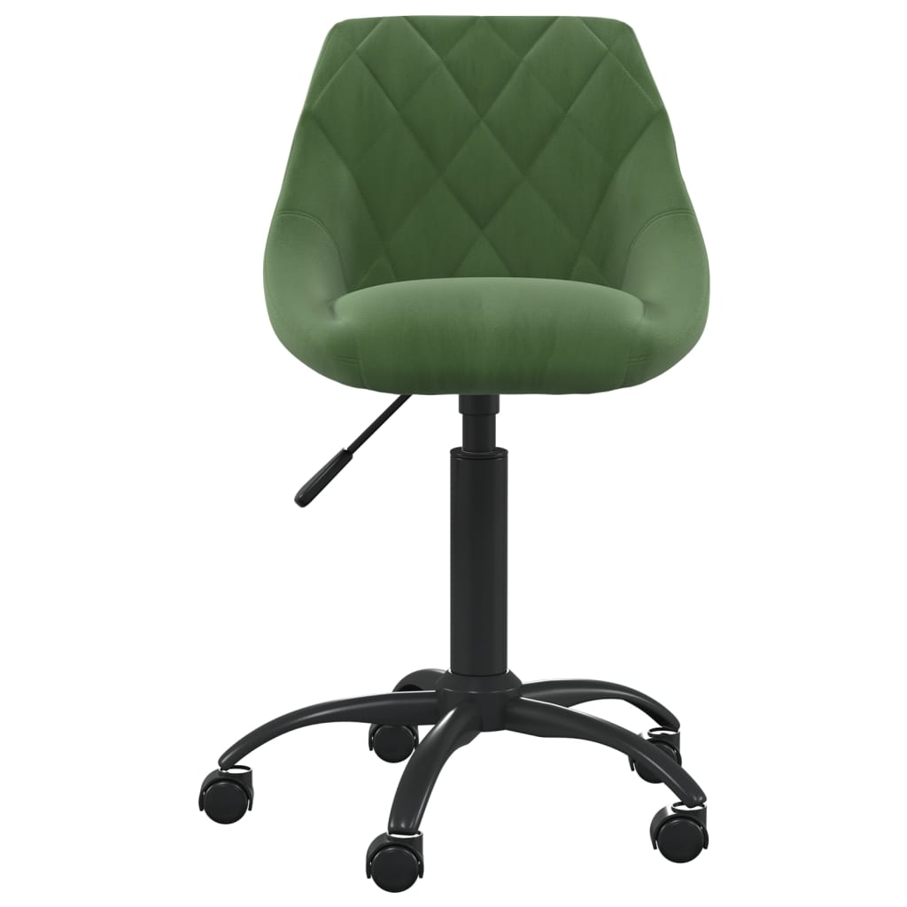 vidaXL Silla de oficina de terciopelo verde oscuro