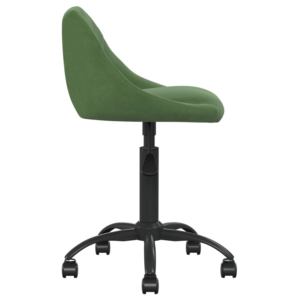 vidaXL Silla de oficina de terciopelo verde oscuro