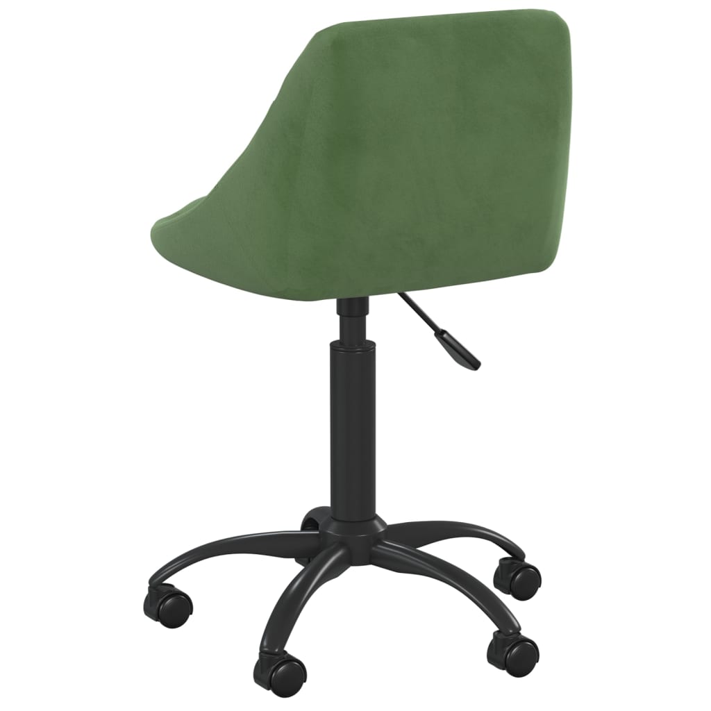 vidaXL Silla de oficina de terciopelo verde oscuro