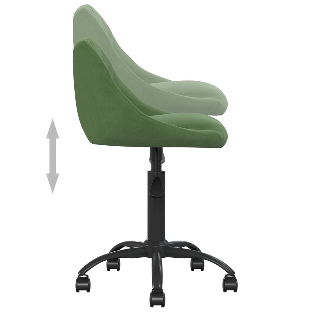 vidaXL Silla de oficina de terciopelo verde oscuro