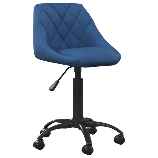 vidaXL Silla de oficina de terciopelo azul