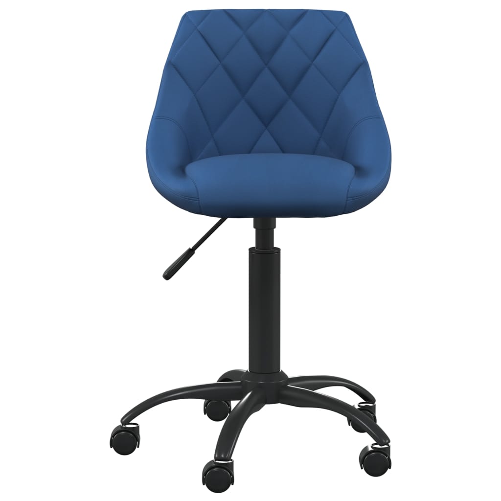 vidaXL Silla de oficina de terciopelo azul