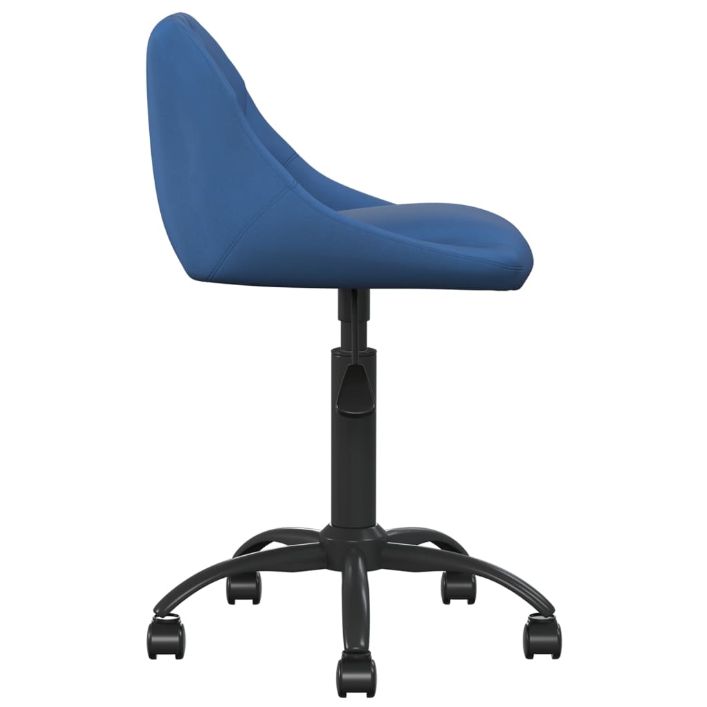 vidaXL Silla de oficina de terciopelo azul