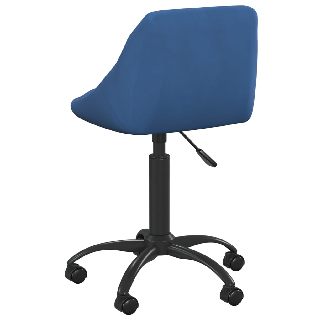 vidaXL Silla de oficina de terciopelo azul