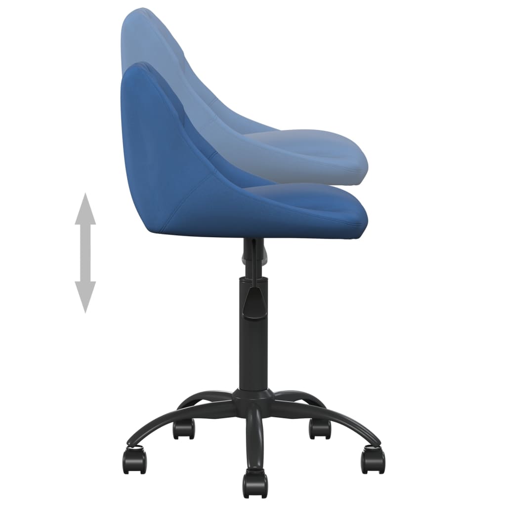 vidaXL Silla de oficina de terciopelo azul