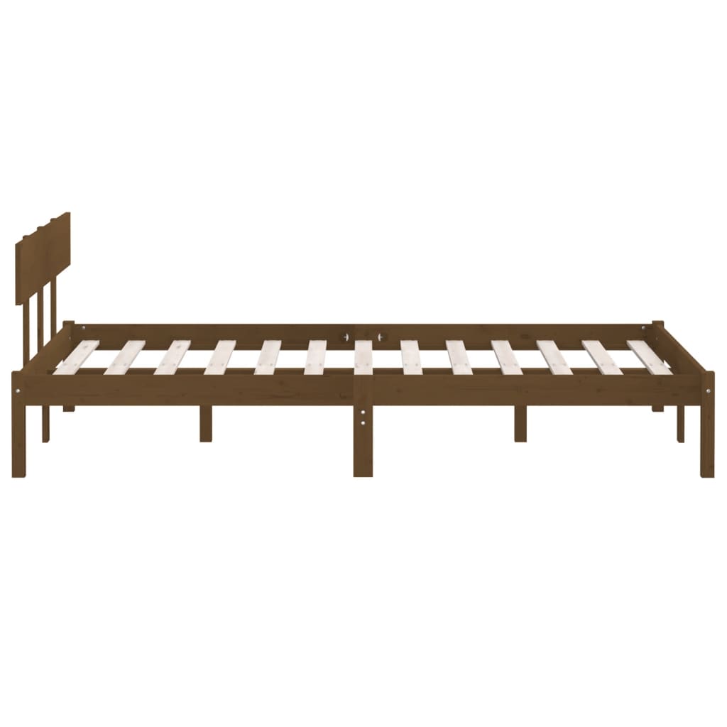 vidaXL Estructura cama sin colchón madera maciza marrón miel 160x200cm