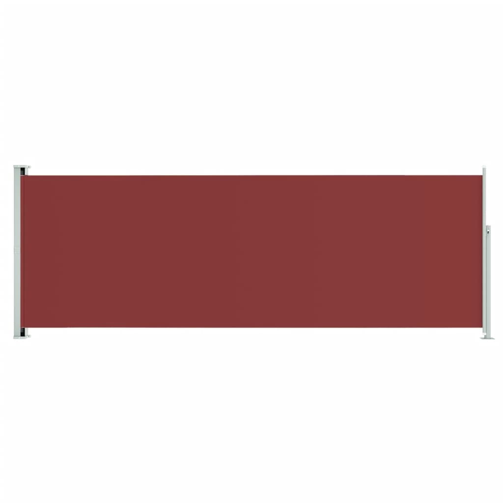 vidaXL Toldo lateral retráctil para patio rojo 220x600 cm