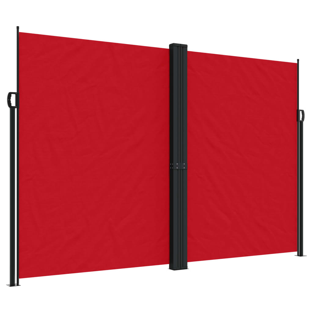 vidaXL Toldo lateral retráctil rojo 220x1000 cm