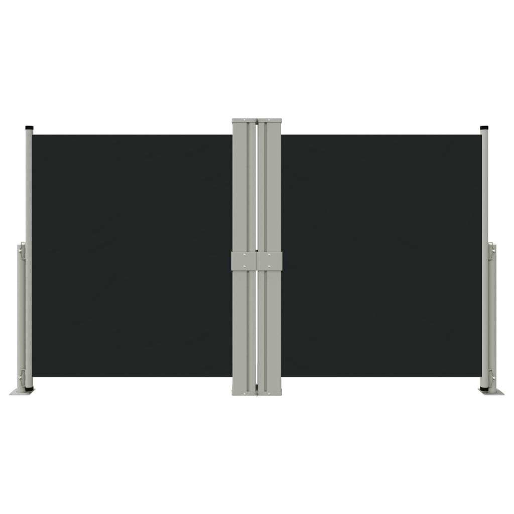 vidaXL Toldo lateral retráctil negro 140x1200 cm