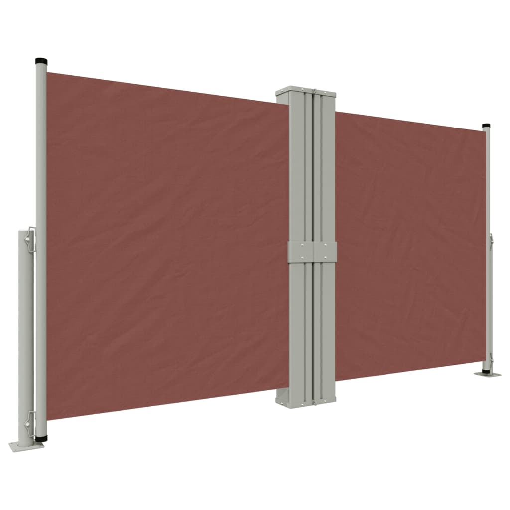 vidaXL Toldo lateral retráctil marrón 140x1200 cm