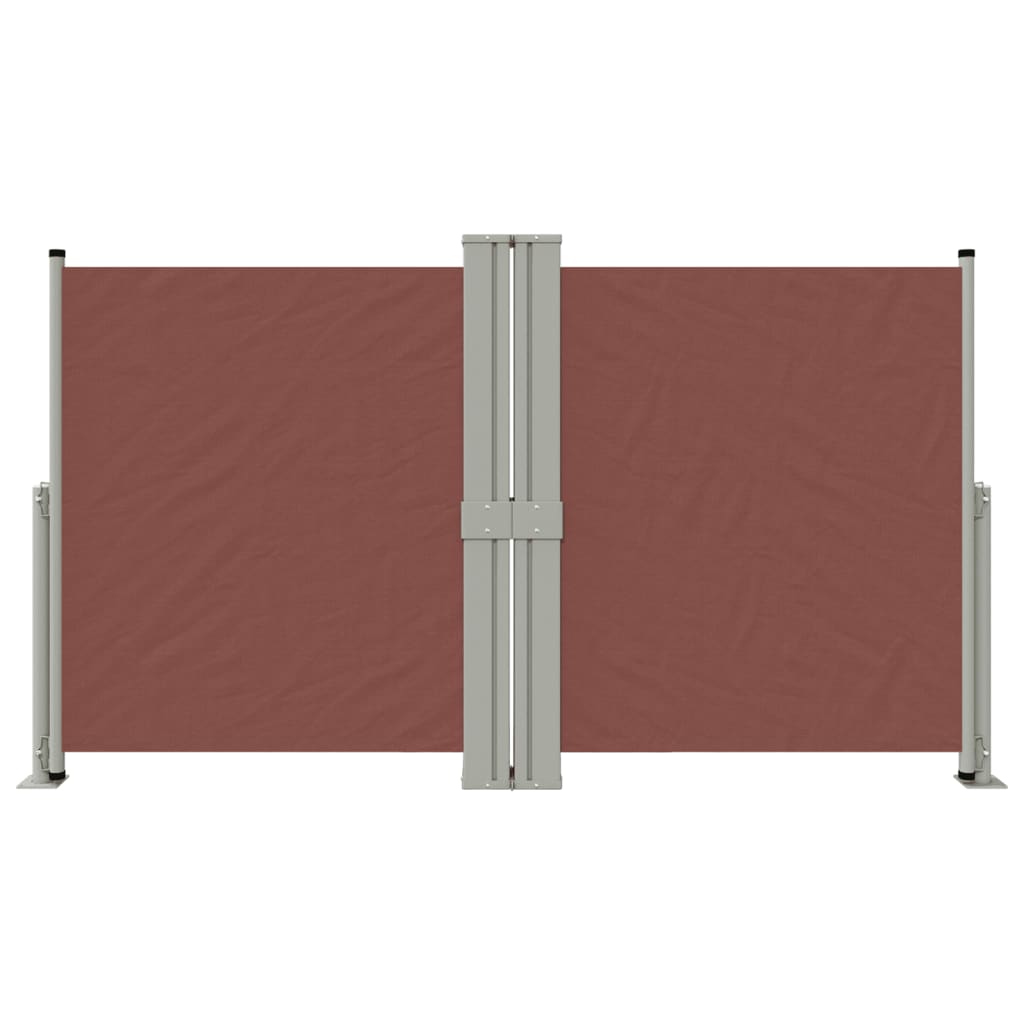 vidaXL Toldo lateral retráctil marrón 140x1200 cm