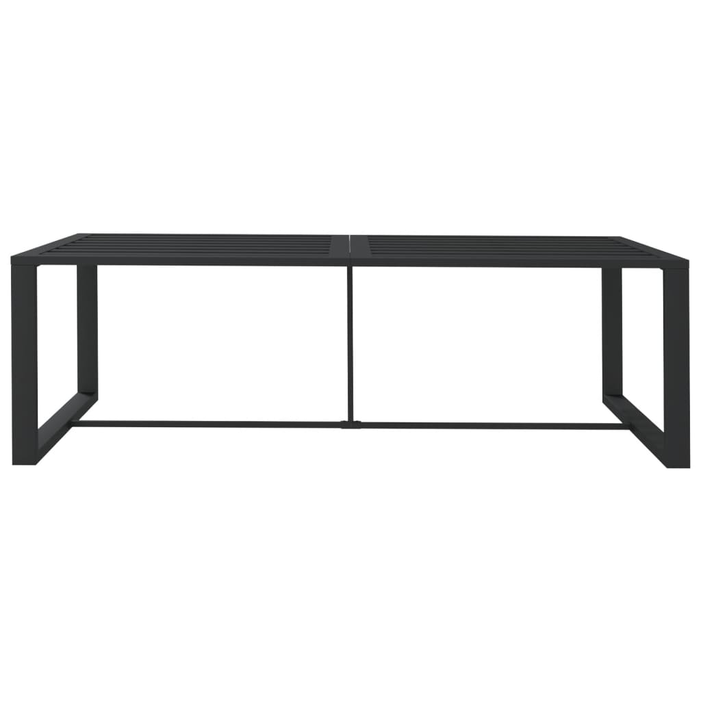 vidaXL Mesa de comedor de jardín aluminio gris antracita 120x60x66cm