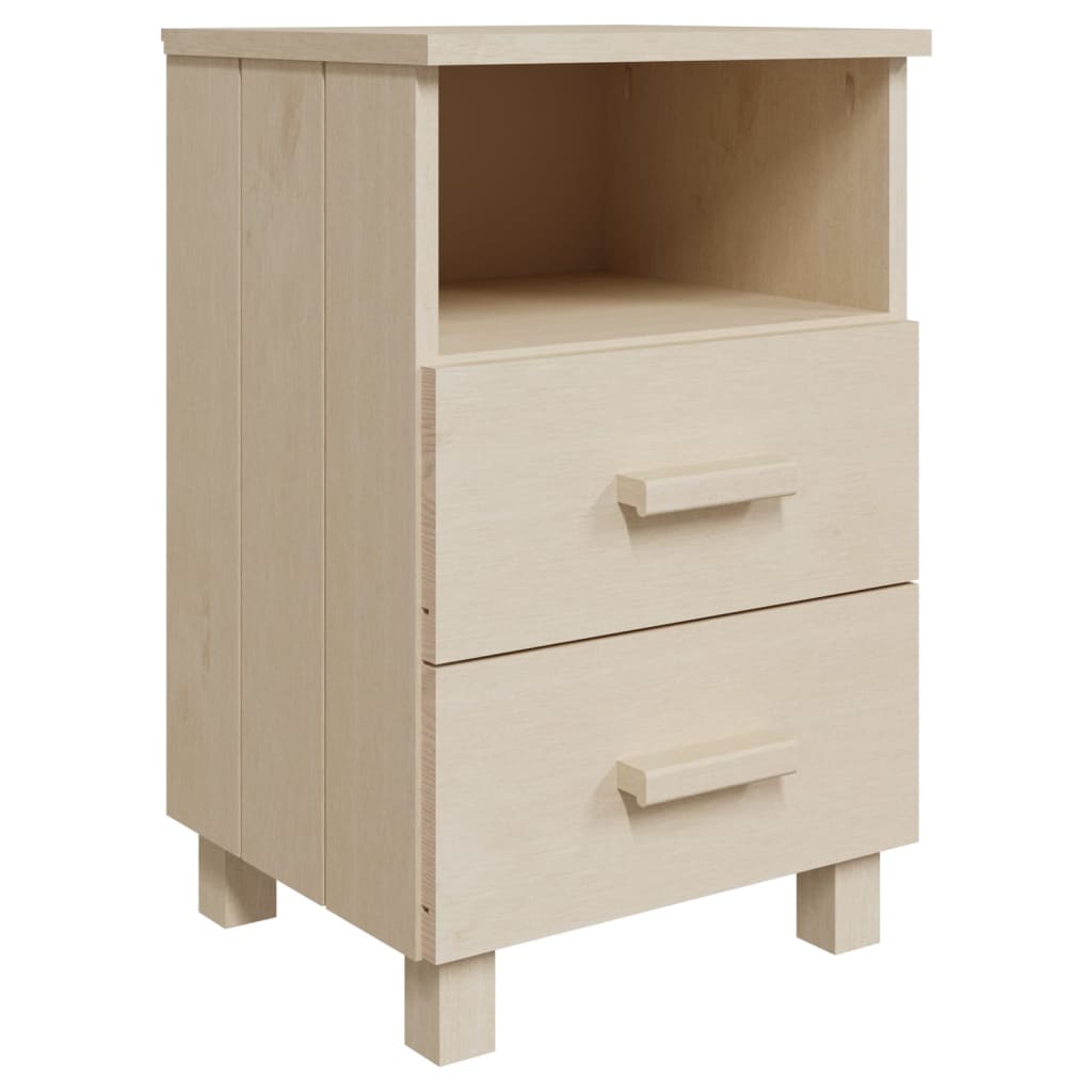 vidaXL Mesita de noche HAMAR madera pino maciza marrón miel 40x35x62cm