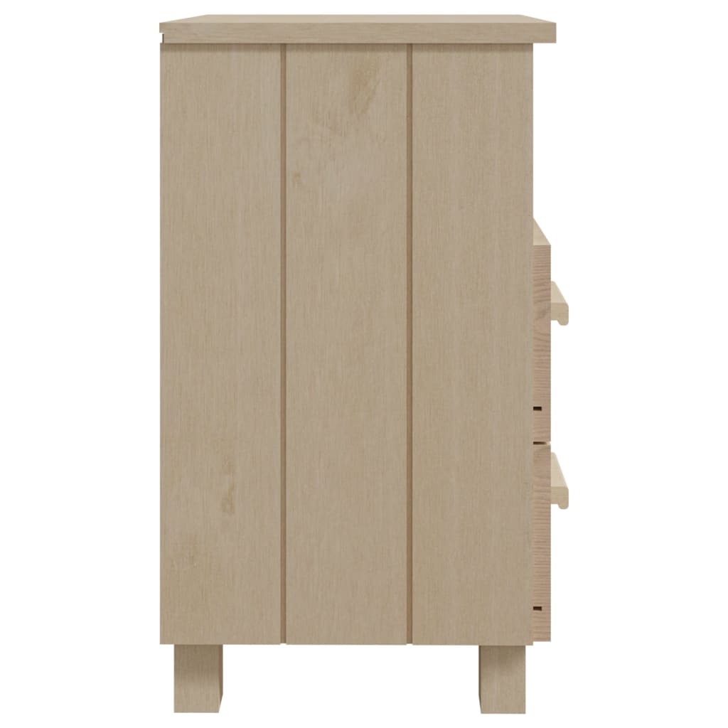 vidaXL Mesita de noche HAMAR madera pino maciza marrón miel 40x35x62cm