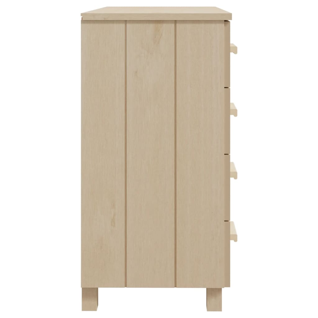 vidaXL Aparador HAMAR madera de pino maciza marrón miel 79x40x80cm