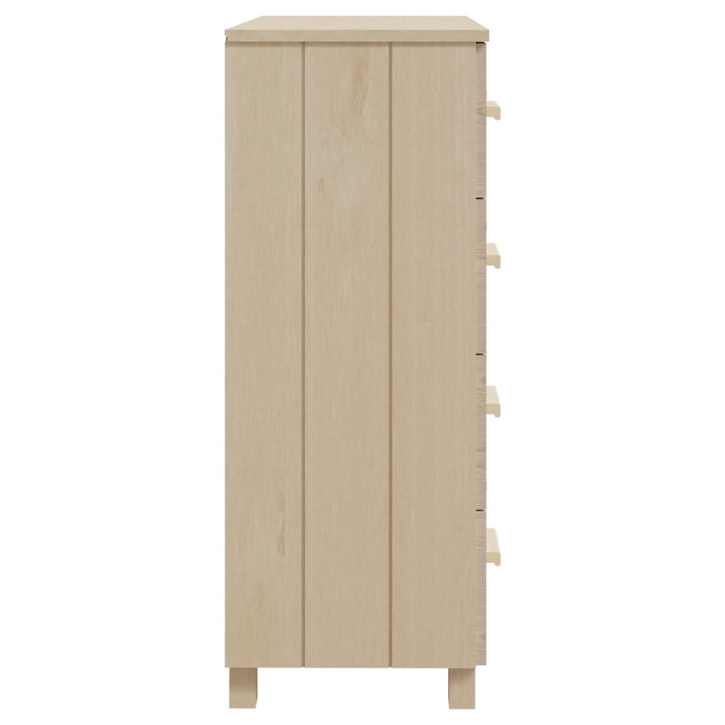 vidaXL Aparador HAMAR madera pino maciza marrón miel 79x40x103,5 cm