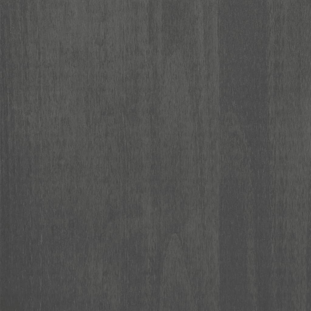 vidaXL Aparador superior HAMAR pino macizo gris oscuro 90x30x100 cm