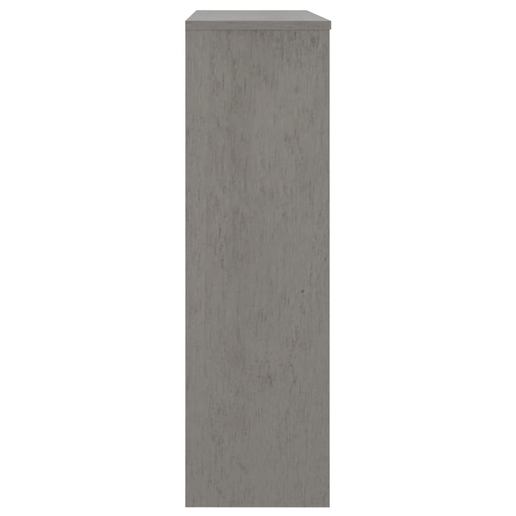 vidaXL Aparador superior HAMAR pino macizo gris claro 90x30x100 cm