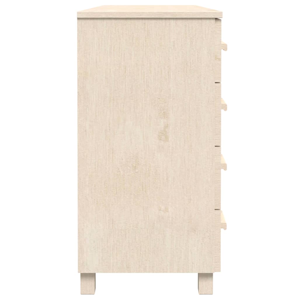 vidaXL Aparador HAMAR madera de pino maciza marrón miel 113x40x80 cm