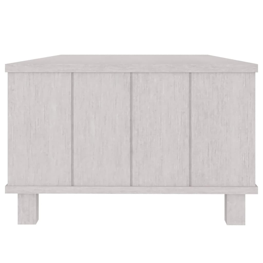 vidaXL Mesa de centro HAMAR madera maciza de pino blanco 100x55x35 cm