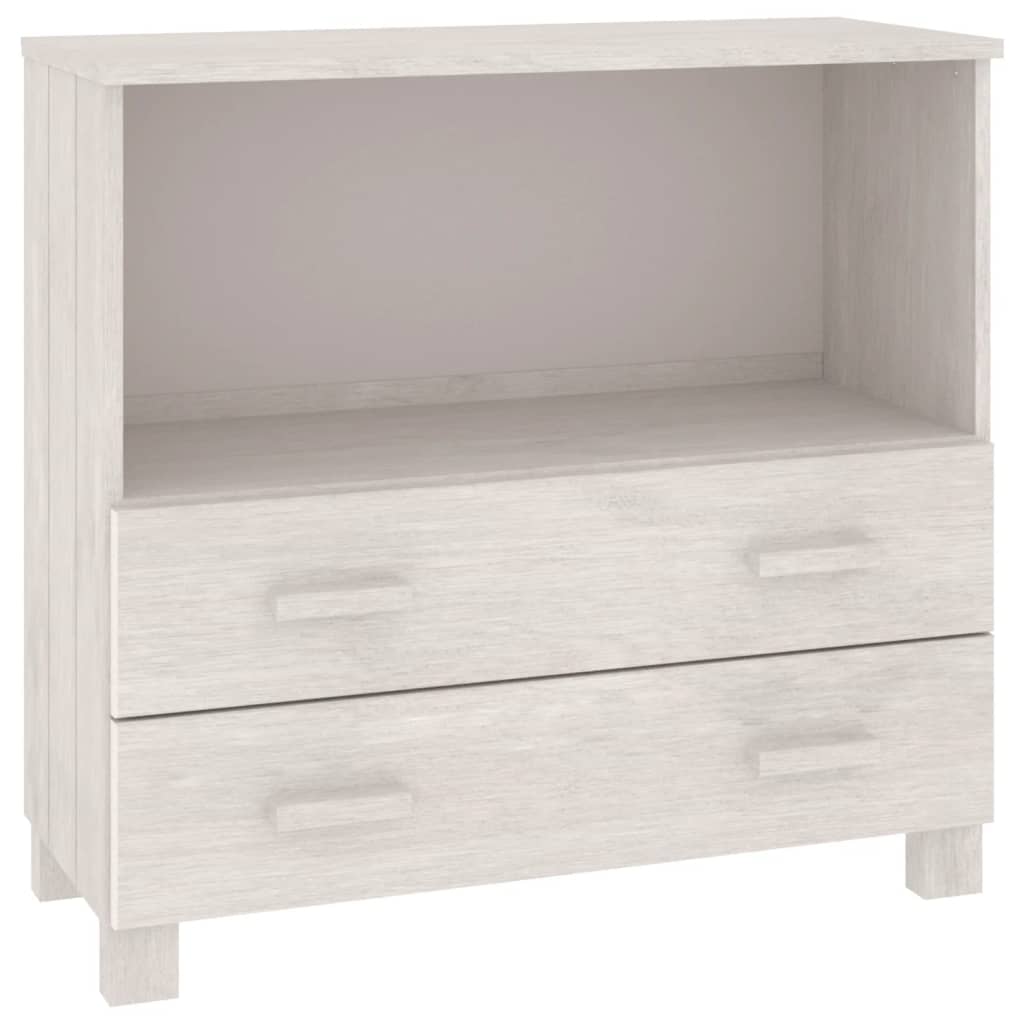 vidaXL Aparador HAMAR madera maciza de pino blanca 85x35x80 cm