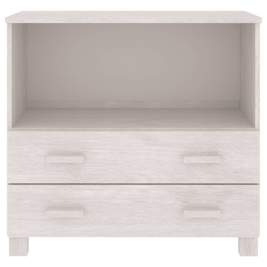 vidaXL Aparador HAMAR madera maciza de pino blanca 85x35x80 cm