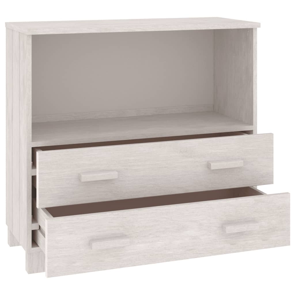 vidaXL Aparador HAMAR madera maciza de pino blanca 85x35x80 cm