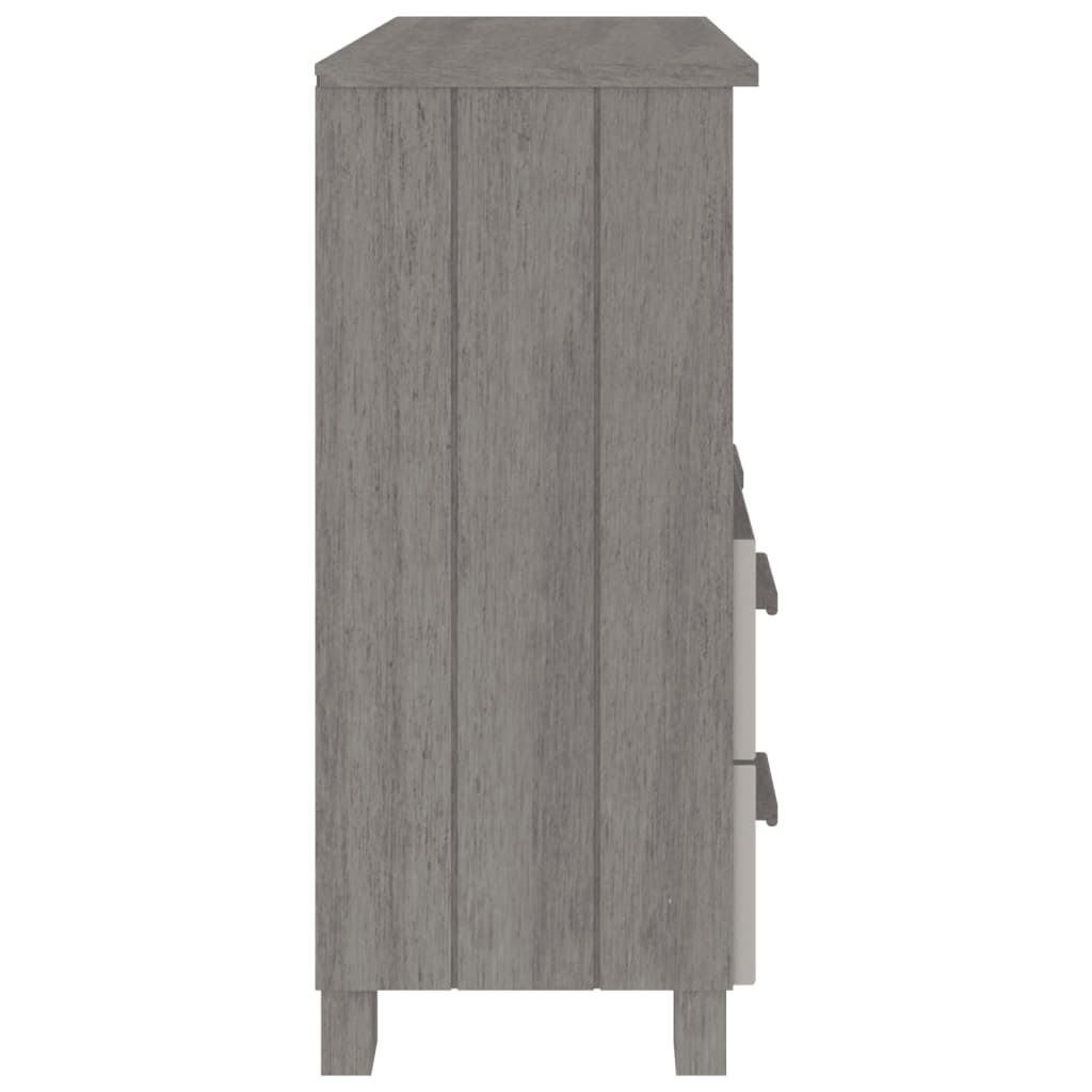 vidaXL Aparador HAMAR madera maciza de pino gris claro 85x35x80 cm