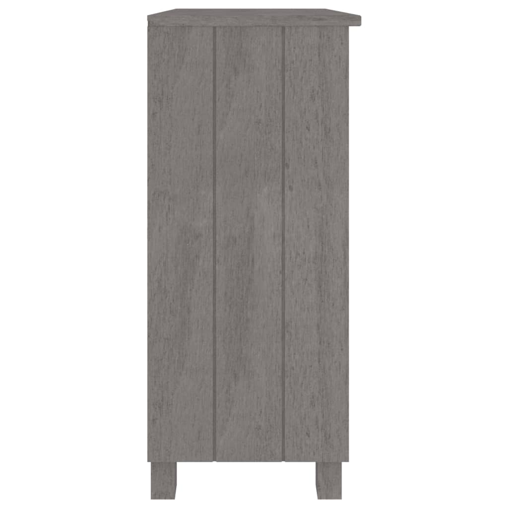 vidaXL Aparador HAMAR madera maciza de pino gris claro 85x35x80 cm