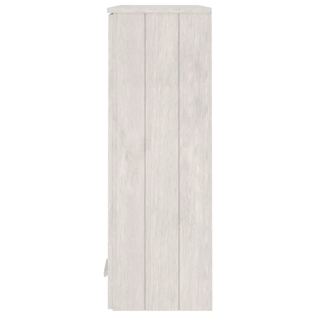 vidaXL Aparador superior HAMAR madera maciza pino blanco 85x35x100 cm