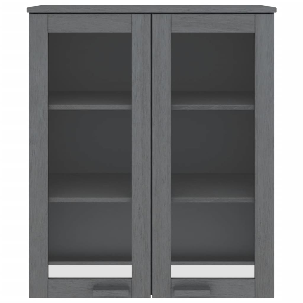 vidaXL Aparador superior HAMAR pino macizo gris oscuro 85x35x100 cm