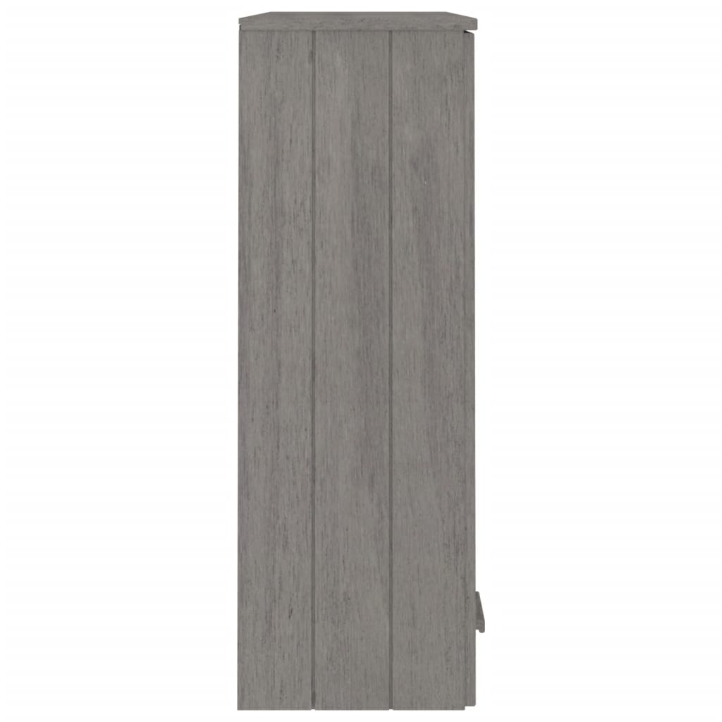 vidaXL Aparador superior HAMAR pino macizo gris claro 85x35x100 cm