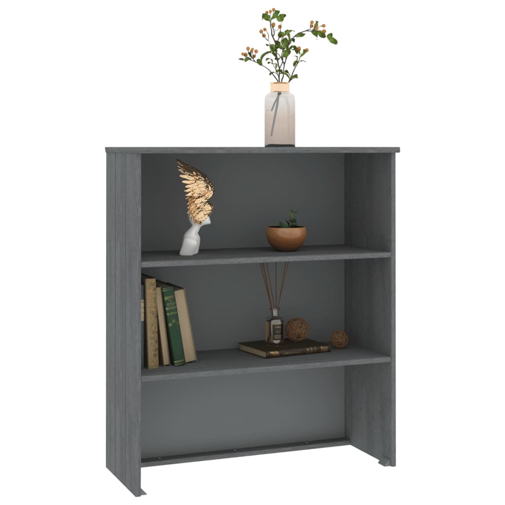 vidaXL Aparador superior HAMAR pino macizo gris oscuro 85x35x100 cm