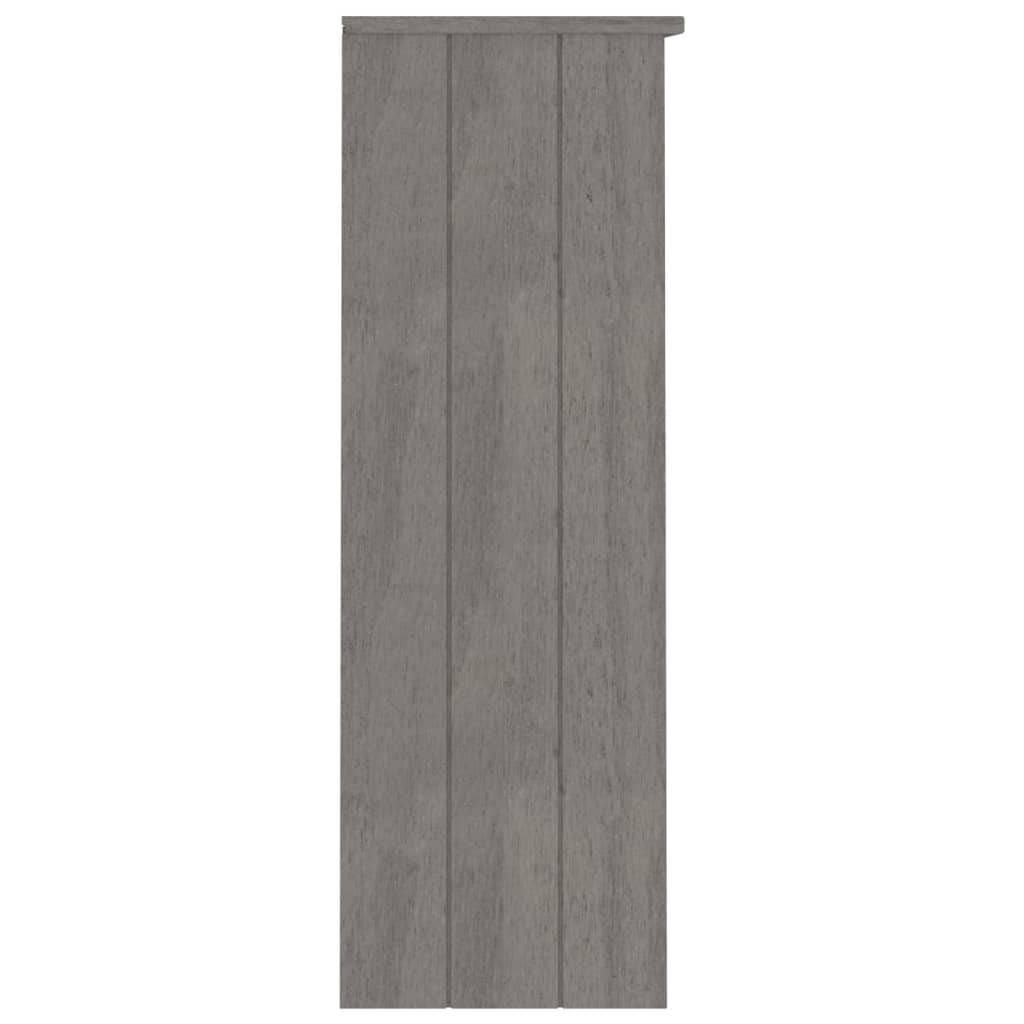 vidaXL Aparador superior HAMAR pino macizo gris claro 85x35x100 cm