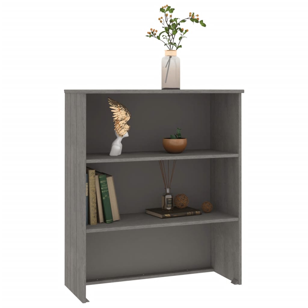 vidaXL Aparador superior HAMAR pino macizo gris claro 85x35x100 cm